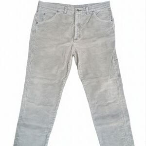 Lands' End Square Rigger Men's Gray Corduroy Pants 38 Regular Vintage